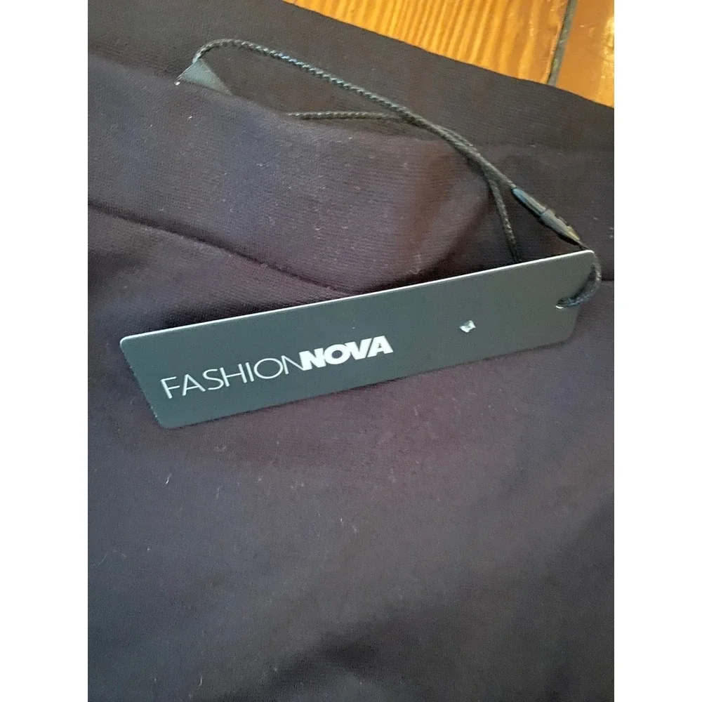 NWT Fashion Nova Alora Ponte Bubble Hem Mini Skirt Black SZ‎ S Festival